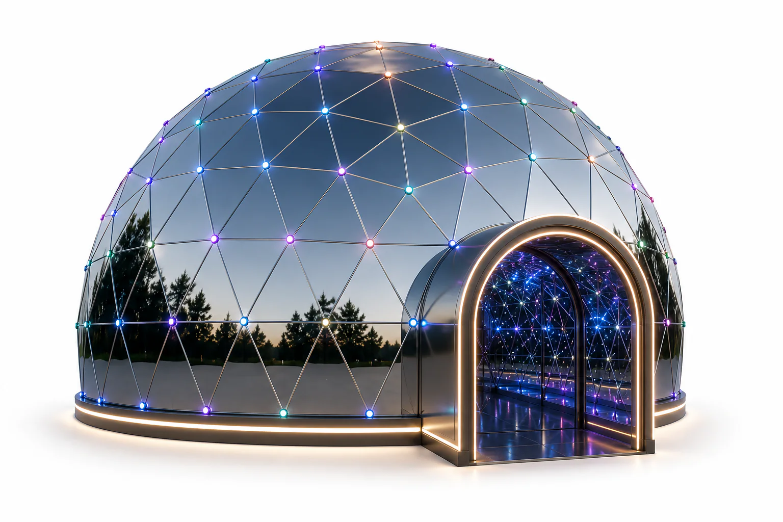 Mirror Infinity Dome™ 12M veidrodinis geodezinis kupolas