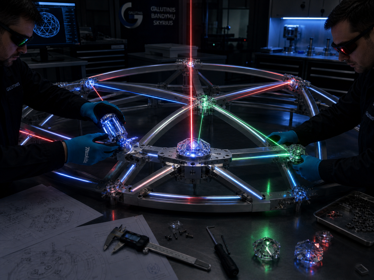 INFINITY optikos ir projekcinės patirties testavimas