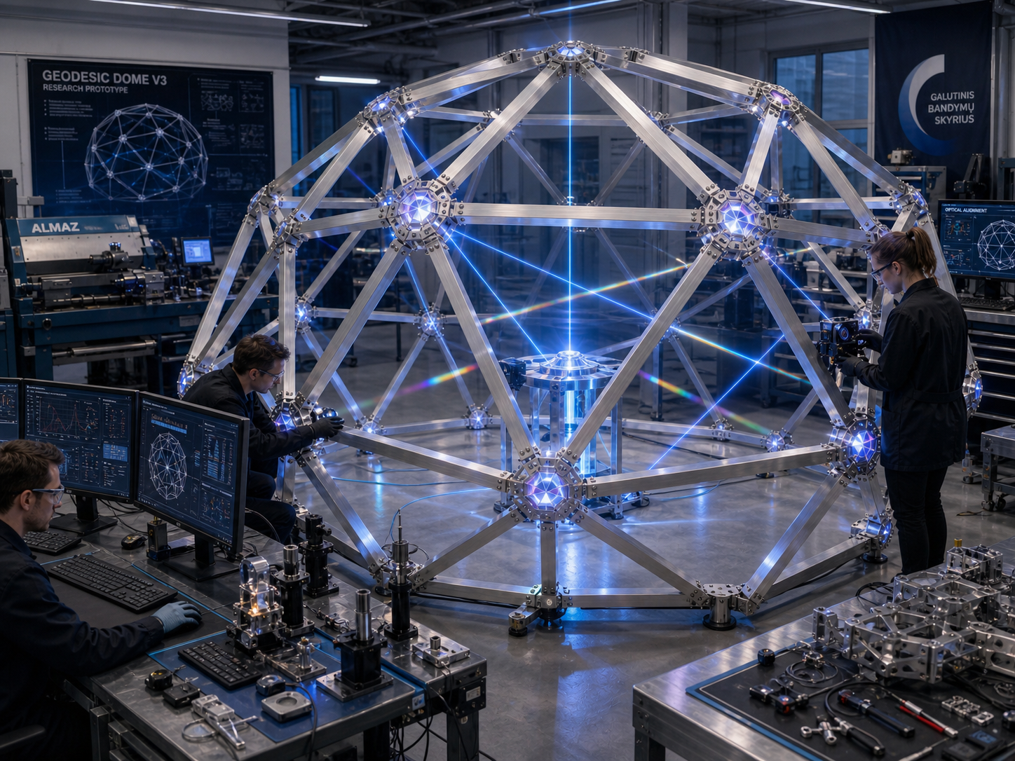 Pilno Mirror Infinity Dome™ sistemos validacijos ciklas laboratorijoje